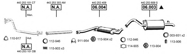 ASMET AU061585 Exhaust System